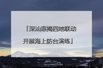 深汕惠揭四地联动开展海上防台演练
