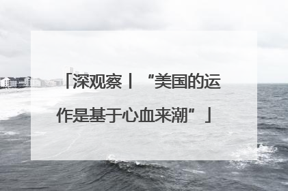 深观察丨“美国的运作是基于心血来潮”