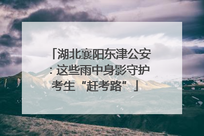 湖北襄阳东津公安：这些雨中身影守护考生“赶考路”