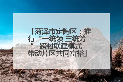 菏泽市定陶区：推行“一统领 三统筹” 跨村联建模式 带动片区共同富裕