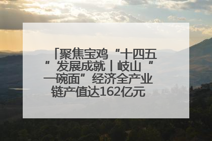 聚焦宝鸡“十四五”发展成就丨岐山“一碗面”经济全产业链产值达162亿元 入选全国典型县