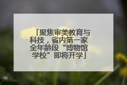 聚焦审美教育与科技，省内第一家全年龄段“博物馆学校”即将开学