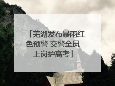 芜湖发布暴雨红色预警 交警全员上岗护高考