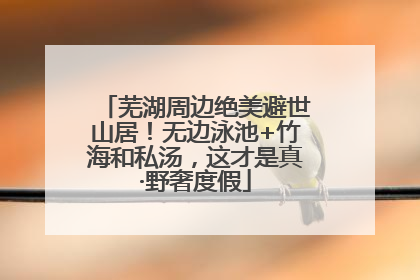 芜湖周边绝美避世山居！无边泳池+竹海和私汤，这才是真·野奢度假