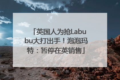 英国人为抢Labubu大打出手！泡泡玛特：暂停在英销售