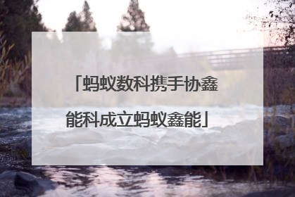 蚂蚁数科携手协鑫能科成立蚂蚁鑫能