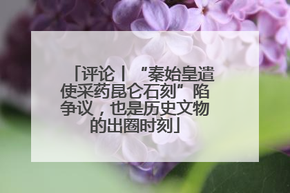 评论丨“秦始皇遣使采药昆仑石刻”陷争议，也是历史文物的出圈时刻