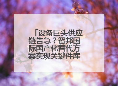 设备巨头供应链告急？智邦国际国产化替代方案实现关键件库存周转率翻倍