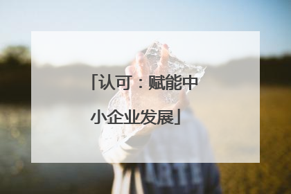 认可：赋能中小企业发展