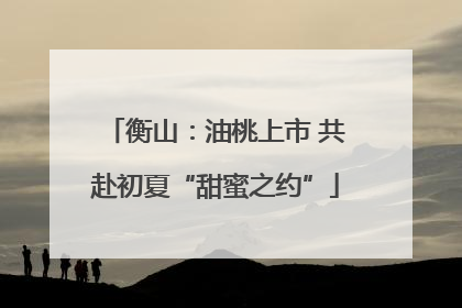 衡山：油桃上市 共赴初夏“甜蜜之约”