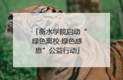 衡水学院启动“绿色离校·绿色感恩”公益行动