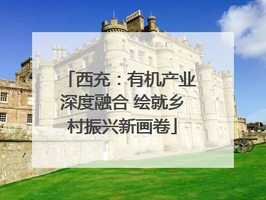 西充：有机产业深度融合 绘就乡村振兴新画卷