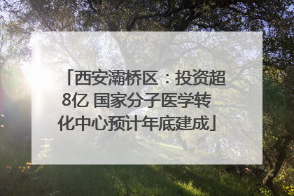 西安灞桥区：投资超8亿 国家分子医学转化中心预计年底建成