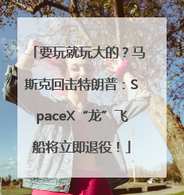 要玩就玩大的？马斯克回击特朗普：SpaceX“龙”飞船将立即退役！