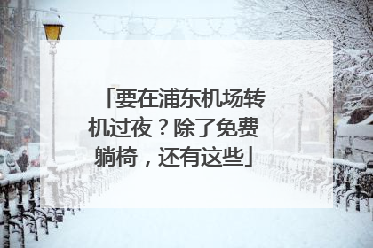 要在浦东机场转机过夜？除了免费躺椅，还有这些