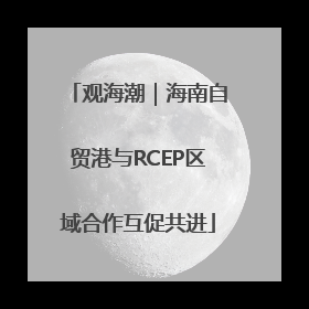 观海潮｜海南自贸港与RCEP区域合作互促共进