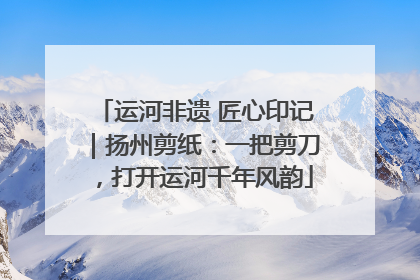 运河非遗 匠心印记|扬州剪纸:一把剪刀,打开运河千年风韵