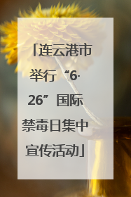 连云港市举行“6·26”国际禁毒日集中宣传活动