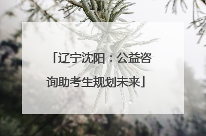 辽宁沈阳：公益咨询助考生规划未来