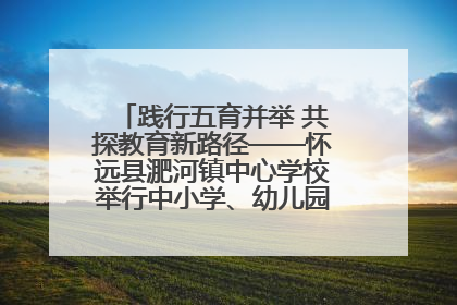 践行五育并举 共探教育新路径——怀远县淝河镇中心学校举行中小学、幼儿园班主任论坛活动