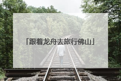 跟着龙舟去旅行佛山