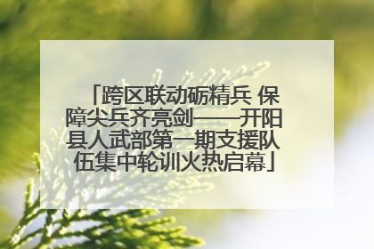 跨区联动砺精兵 保障尖兵齐亮剑——开阳县人武部第一期支援队伍集中轮训火热启幕