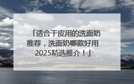 适合干皮用的洗面奶推荐，洗面奶哪款好用2025精选推介！