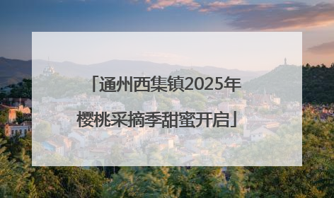 通州西集镇2025年樱桃采摘季甜蜜开启