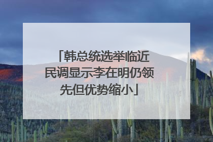 韩总统选举临近 民调显示李在明仍领先但优势缩小