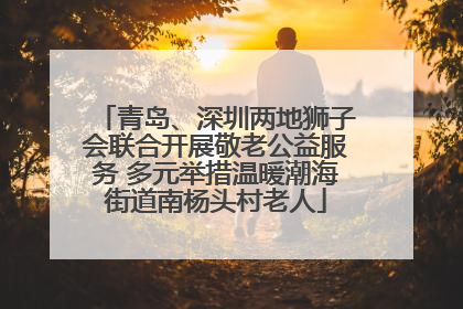 青岛、深圳两地狮子会联合开展敬老公益服务 多元举措温暖潮海街道南杨头村老人