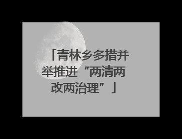 青林乡多措并举推进“两清两改两治理”
