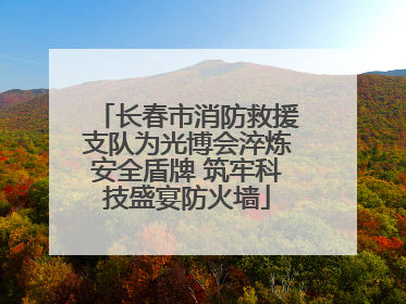 长春市消防救援支队为光博会淬炼安全盾牌 筑牢科技盛宴防火墙