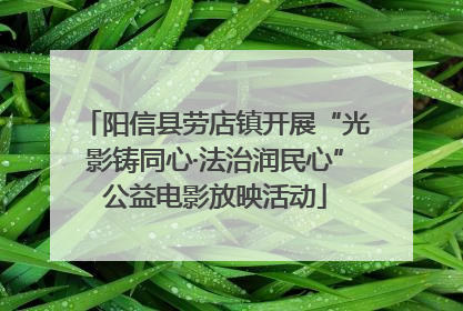 阳信县劳店镇开展“光影铸同心·法治润民心”公益电影放映活动