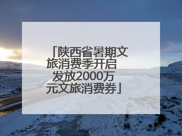 陕西省暑期文旅消费季开启 发放2000万元文旅消费券