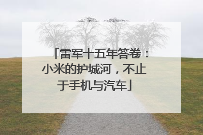 雷军十五年答卷：小米的护城河，不止于手机与汽车