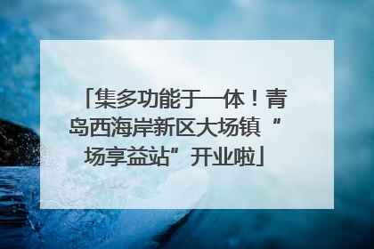 集多功能于一体！青岛西海岸新区大场镇“场享益站”开业啦
