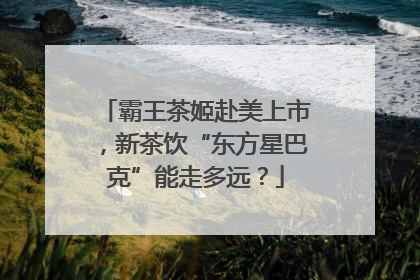 霸王茶姬赴美上市，新茶饮“东方星巴克”能走多远？