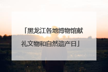 黑龙江各地博物馆献礼文物和自然遗产日