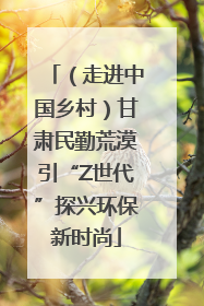 （走进中国乡村）甘肃民勤荒漠引“Z世代”探兴环保新时尚