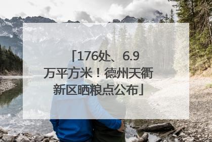 176处、6.9万平方米！德州天衢新区晒粮点公布