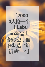 20000人抢一个！Labubu新品上架秒空，谁在制造“饥饿感”？