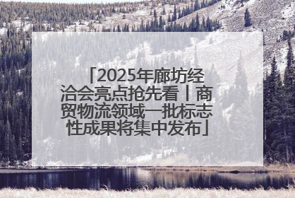 2025年廊坊经洽会亮点抢先看丨商贸物流领域一批标志性成果将集中发布