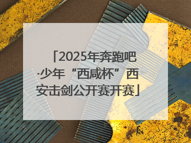 2025年奔跑吧·少年“西咸杯”西安击剑公开赛开赛
