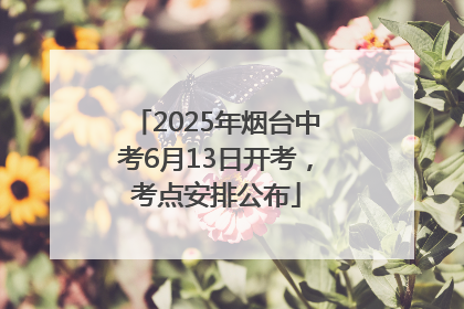 2025年烟台中考6月13日开考，考点安排公布