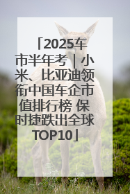 2025车市半年考｜小米、比亚迪领衔中国车企市值排行榜 保时捷跌出全球TOP10