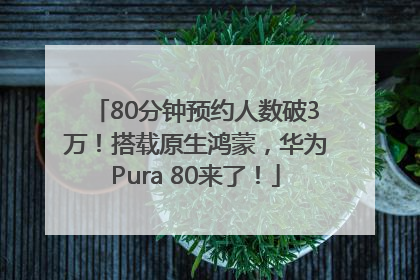 80分钟预约人数破3万！搭载原生鸿蒙，华为Pura 80来了！