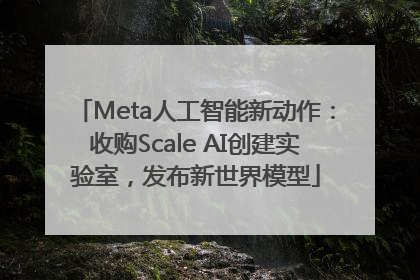Meta人工智能新动作：收购Scale AI创建实验室，发布新世界模型