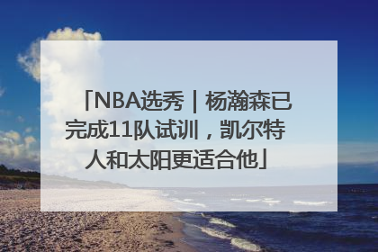 NBA选秀｜杨瀚森已完成11队试训，凯尔特人和太阳更适合他